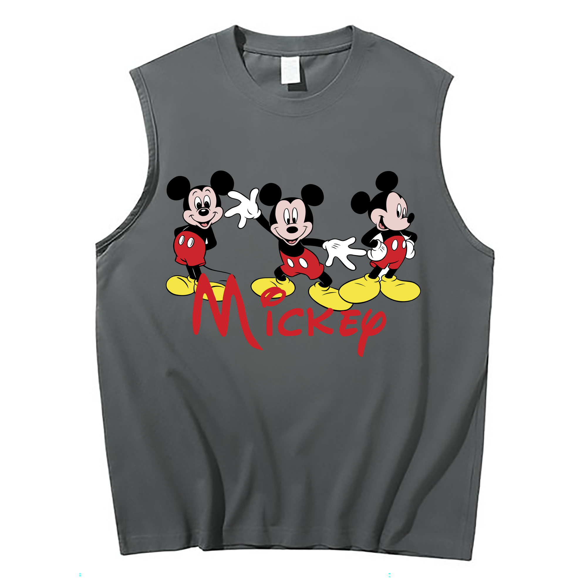 ミッキーマウス Mickey Mouse コットン100％タンクトップ（フロントプリント）